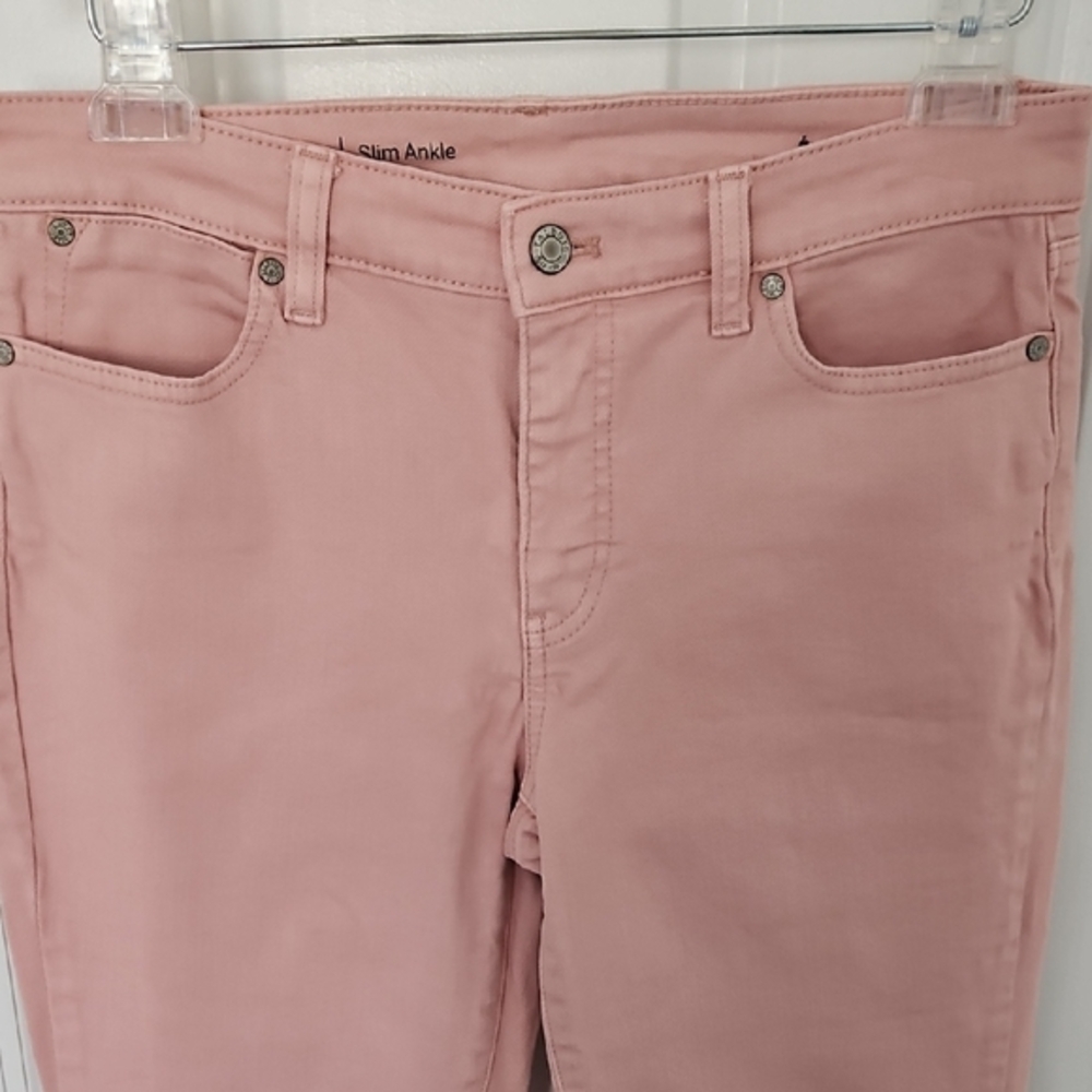 TALBOTS Flawless Women's Slim Ankle Pink Jeans Size 6P